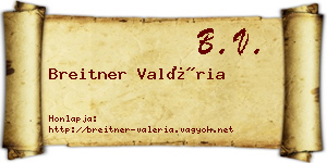 Breitner Valéria névjegykártya